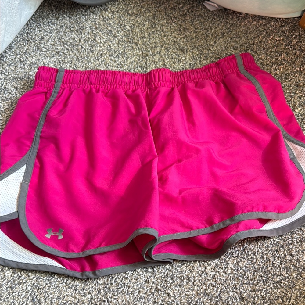 Under Armour Pink Athletic Shorts Moisture-Wicking Comfort
